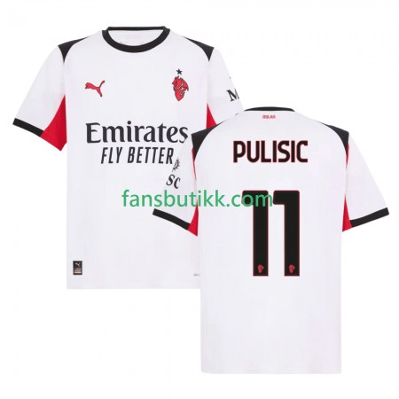 Fotballdrakt AC Milan Christian Pulisic 11 Bortetrøye 2025-2026 Kortermet